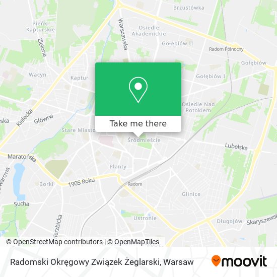 Radomski Okręgowy Związek Żeglarski map