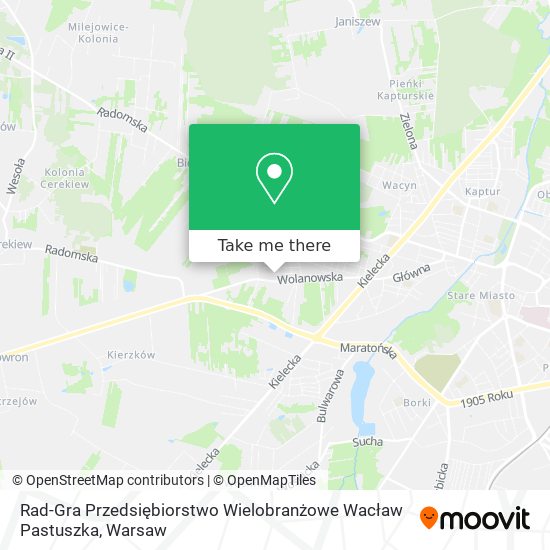 Rad-Gra Przedsiębiorstwo Wielobranżowe Wacław Pastuszka map