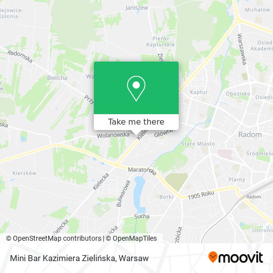 Mini Bar Kazimiera Zielińska map