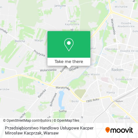 Przedsiębiorstwo Handlowo Usługowe Kacper Mirosław Kacprzak map