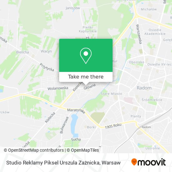 Studio Reklamy Piksel Urszula Zażnicka map