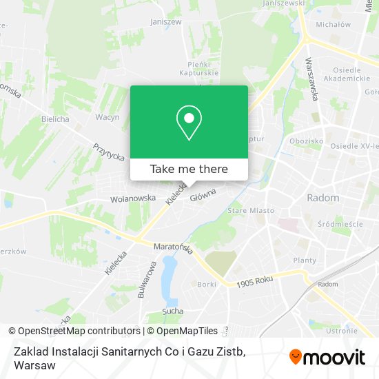 Zaklad Instalacji Sanitarnych Co i Gazu Zistb map