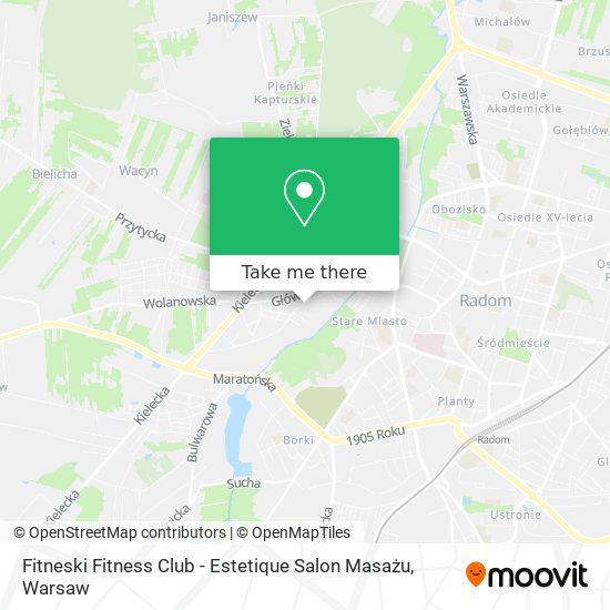 Карта Fitneski Fitness Club - Estetique Salon Masażu