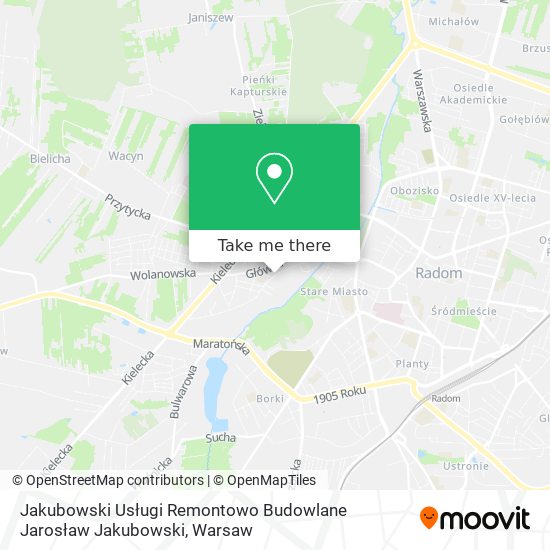 Jakubowski Usługi Remontowo Budowlane Jarosław Jakubowski map