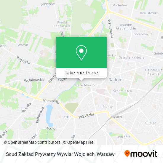 Scud Zakład Prywatny Wywiał Wojciech map