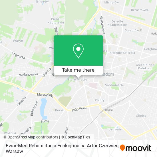 Ewar-Med Rehabilitacja Funkcjonalna Artur Czerwiec map