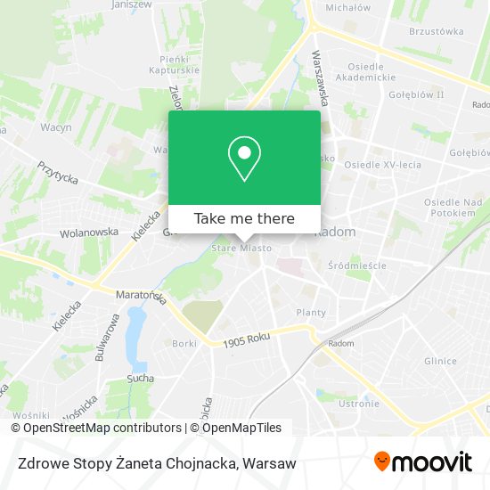 Zdrowe Stopy Żaneta Chojnacka map