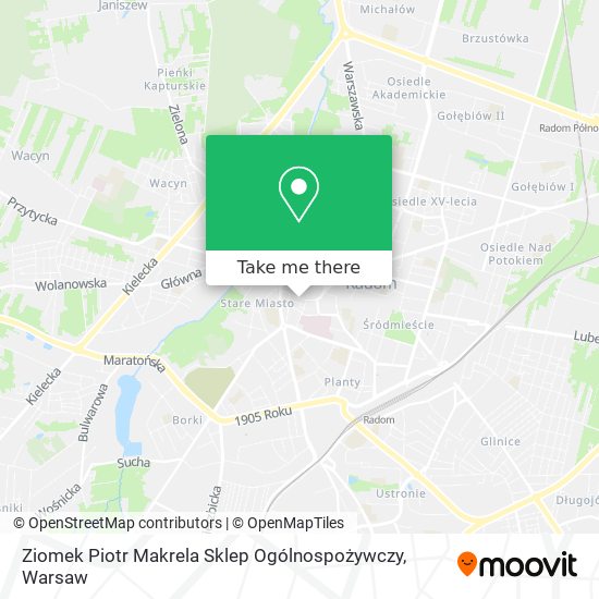 Ziomek Piotr Makrela Sklep Ogólnospożywczy map