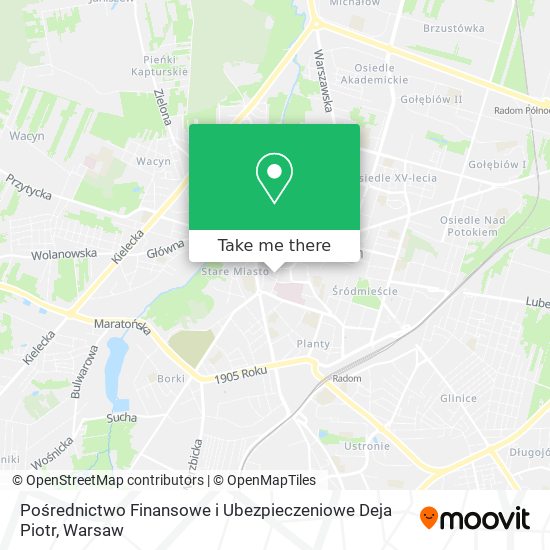 Pośrednictwo Finansowe i Ubezpieczeniowe Deja Piotr map