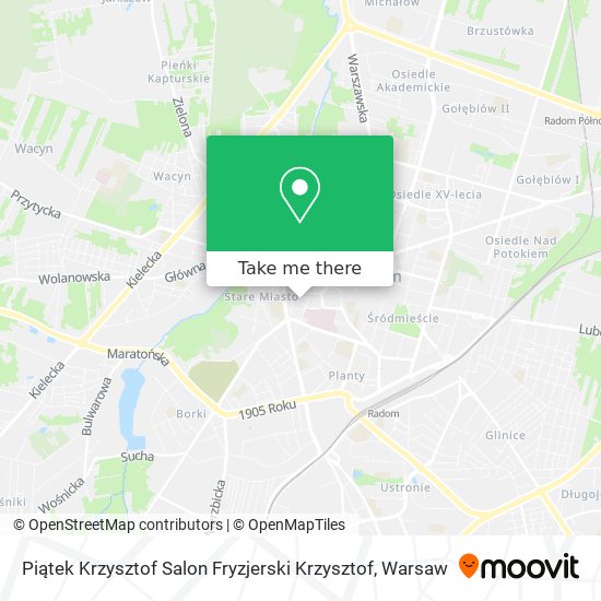 Piątek Krzysztof Salon Fryzjerski Krzysztof map