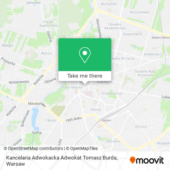 Kancelaria Adwokacka Adwokat Tomasz Burda map