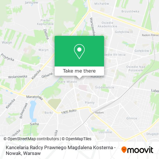 Kancelaria Radcy Prawnego Magdalena Kosterna - Nowak map