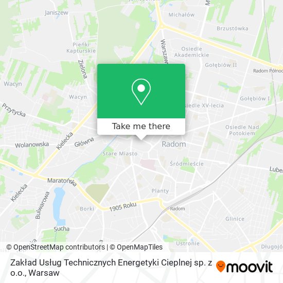 Zakład Usług Technicznych Energetyki Cieplnej sp. z o.o. map