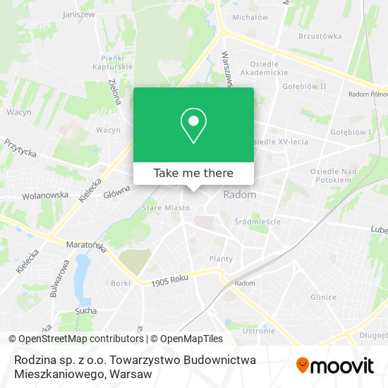 Rodzina sp. z o.o. Towarzystwo Budownictwa Mieszkaniowego map