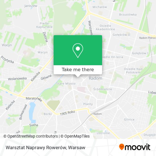 Warsztat Naprawy Rowerów map