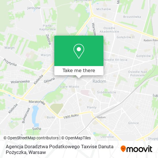 Agencja Doradztwa Podatkowego Taxvise Danuta Pożyczka map