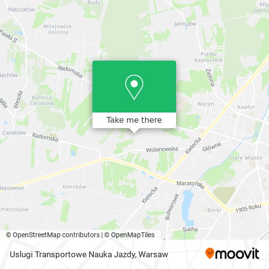 Uslugi Transportowe Nauka Jazdy map