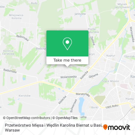 Przetwórstwo Mięsa i Wędlin Karolina Biernat u Basi map