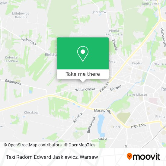 Taxi Radom Edward Jaskiewicz map