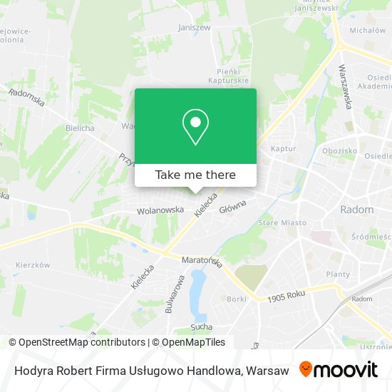 Hodyra Robert Firma Usługowo Handlowa map