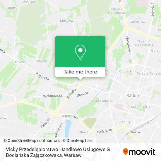 Vicky Przedsiębiorstwo Handlowo Usługowe G Bociańska Zajączkowska map