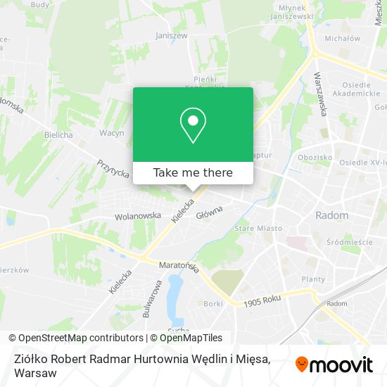 Ziółko Robert Radmar Hurtownia Wędlin i Mięsa map