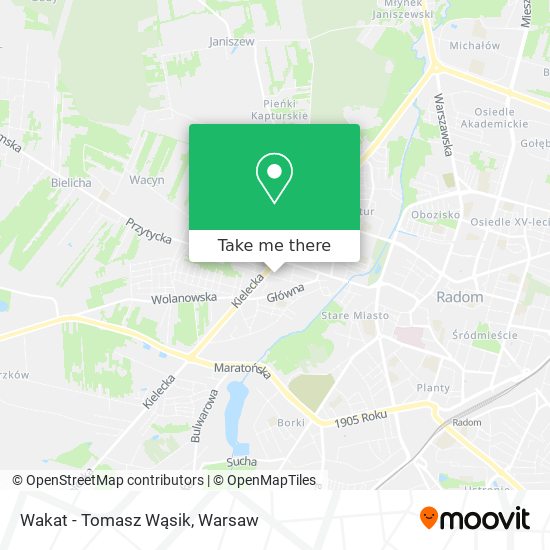 Wakat - Tomasz Wąsik map