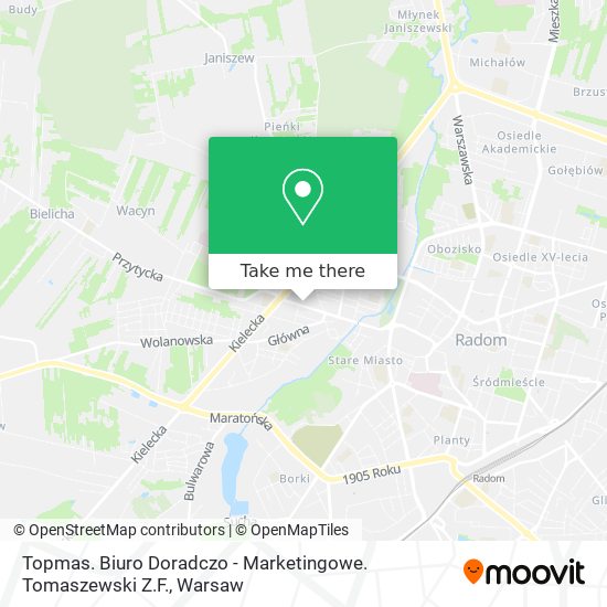 Topmas. Biuro Doradczo - Marketingowe. Tomaszewski Z.F. map