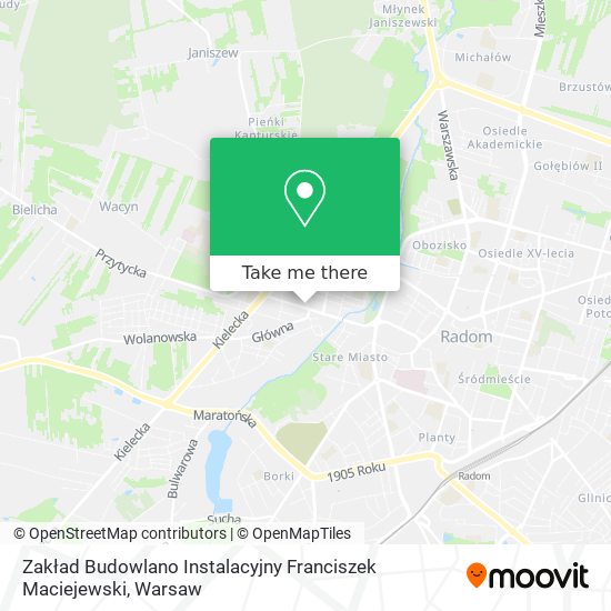 Zakład Budowlano Instalacyjny Franciszek Maciejewski map