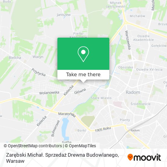 Zarębski Michał. Sprzedaż Drewna Budowlanego map