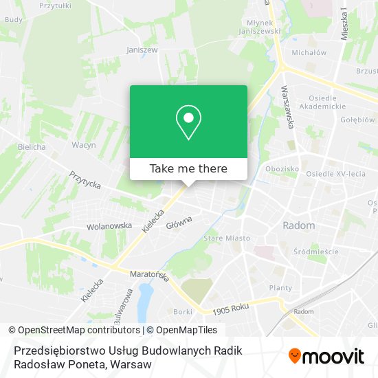 Przedsiębiorstwo Usług Budowlanych Radik Radosław Poneta map