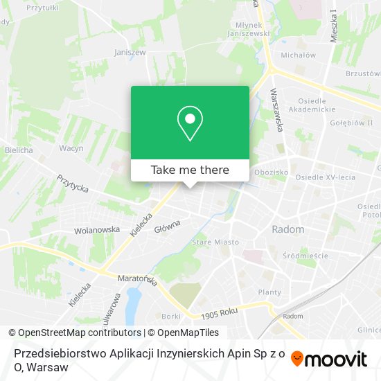 Przedsiebiorstwo Aplikacji Inzynierskich Apin Sp z o O map