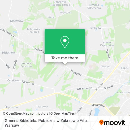 Gminna Biblioteka Publiczna w Zakrzewie Filia map