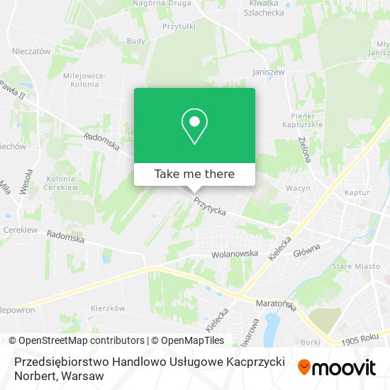 Przedsiębiorstwo Handlowo Usługowe Kacprzycki Norbert map