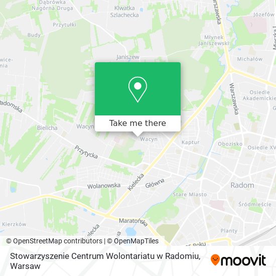 Stowarzyszenie Centrum Wolontariatu w Radomiu map