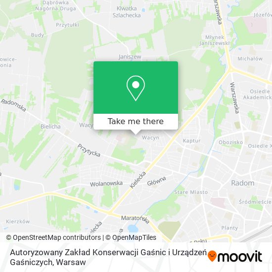 Autoryzowany Zakład Konserwacji Gaśnic i Urządzeń Gaśniczych map