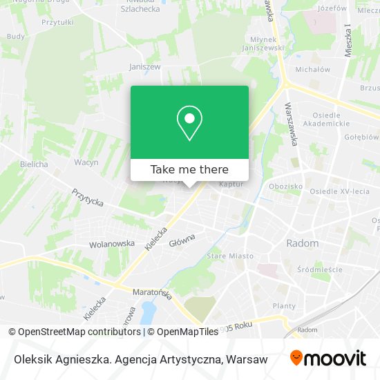 Oleksik Agnieszka. Agencja Artystyczna map