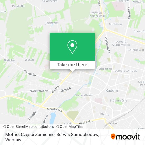 Motrio. Części Zamienne, Serwis Samochodów map