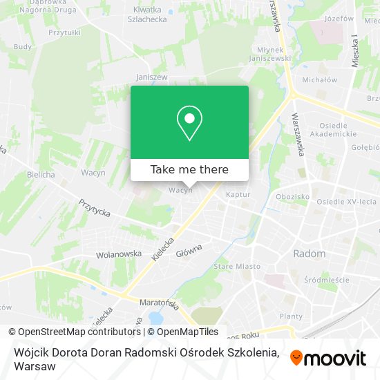 Wójcik Dorota Doran Radomski Ośrodek Szkolenia map