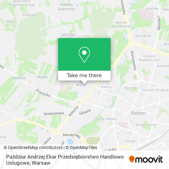 Paździur Andrzej Ekar Przedsiębiorstwo Handlowo Usługowe map