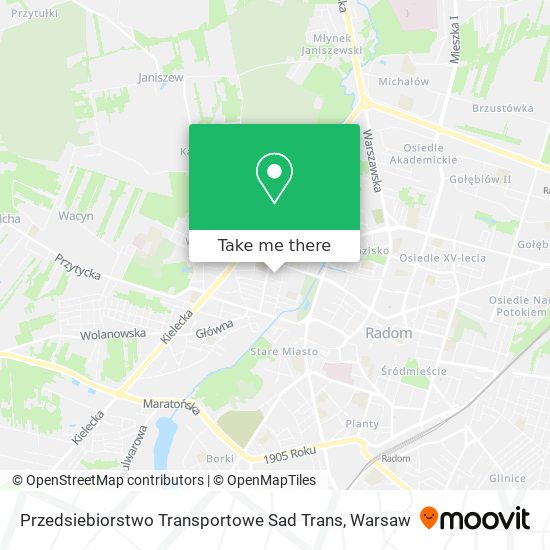 Przedsiebiorstwo Transportowe Sad Trans map