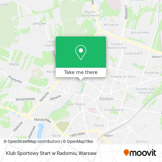 Klub Sportowy Start w Radomiu map