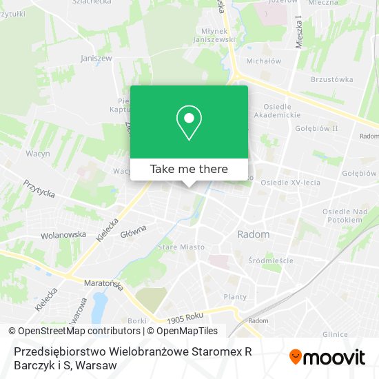 Przedsiębiorstwo Wielobranżowe Staromex R Barczyk i S map