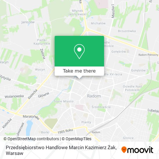 Przedsiębiorstwo Handlowe Marcin Kazimierz Żak map