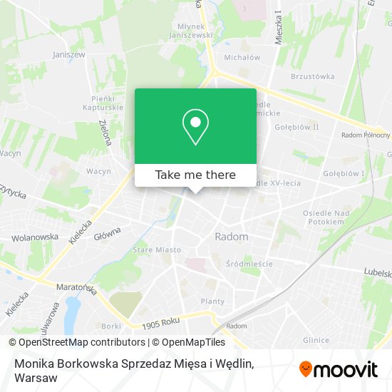 Monika Borkowska Sprzedaz Mięsa i Wędlin map