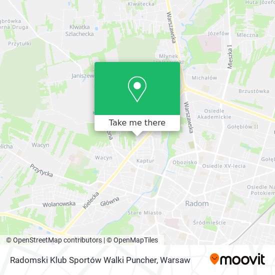 Radomski Klub Sportów Walki Puncher map