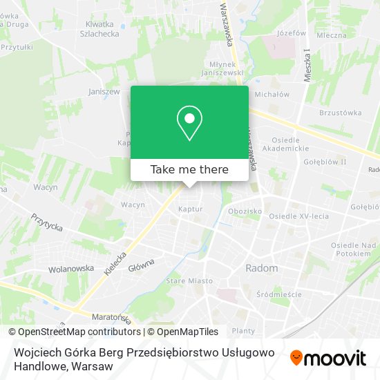 Wojciech Górka Berg Przedsiębiorstwo Usługowo Handlowe map