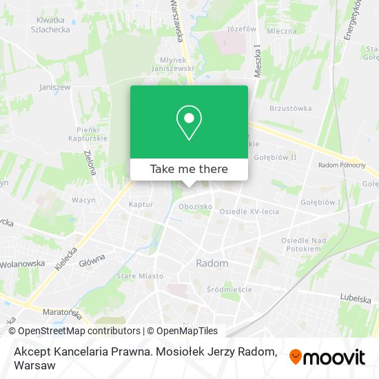 Akcept Kancelaria Prawna. Mosiołek Jerzy Radom map