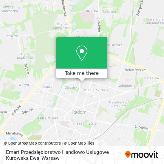 Emart Przedsiębiorstwo Handlowo Usługowe Kurowska Ewa map