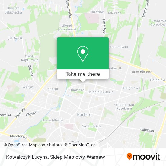 Kowalczyk Lucyna. Sklep Meblowy map